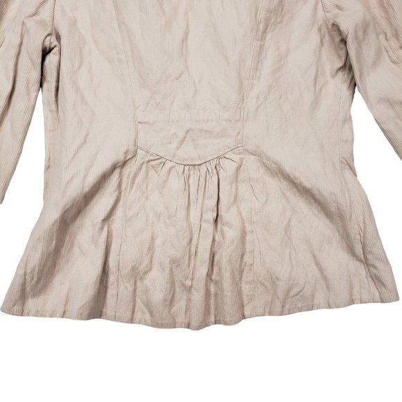 Cabi Blazer Suit Jacket 8 Women 400 Roses Blush Pink Ruffles Cotton - Picture 10 of 12